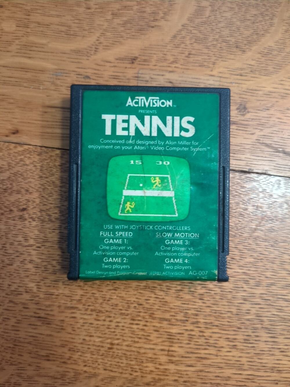 Tennis 1981 Activision Atari 2600 Video Game Cartridge Only